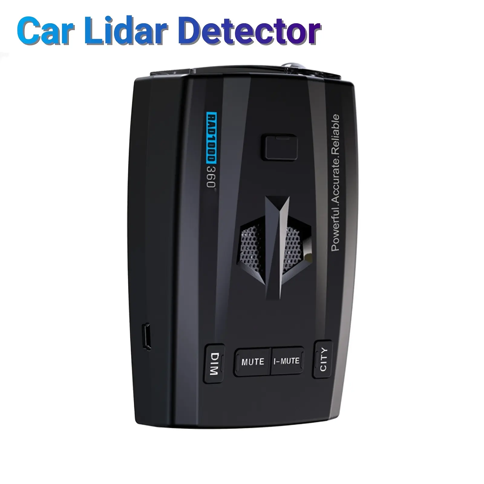 1 Advanced Car Laser Radar Detector, Long Range 300- 1000m /984-3280 Feet, Multi-Mode Speed Radar with Voice Alert, Speed Warning System, City/Highway/Silent/Auto Silent Mode, 360-Degree Detection, Chinese/English/Russian Language, Durable Plastic Structu