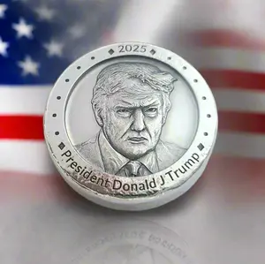 Presidential Portrait - Deluxe 1 Troy Ounce Poured .999 Fine Zinc Art Round - Laser Etched - Certified - Limited Edition - Donald Trump Portrait - Display Stand Included - Certificate of Authenticity - Numbered 1-999