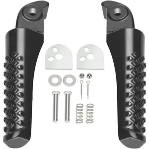 Mini Bike Foot Pegs Kit Replacement For Mini Bike,CT200U,CT200U-EX,BT200X,CT100U,CC100X,97cc,100cc,3.0hp,196cc,200cc,6.5hp Powersports Parts Left and Right Foot Rest Black