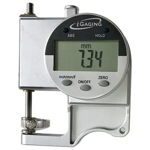 iGaging Quickcheck Digital Snap Gauge - 0-1" Travel, 35-mt64 Model, Push Button, Handheld Grip, Large LCD Screen, 3V CR3032 Battery, Precision Measuring Tool for Tools & Hardware Applications