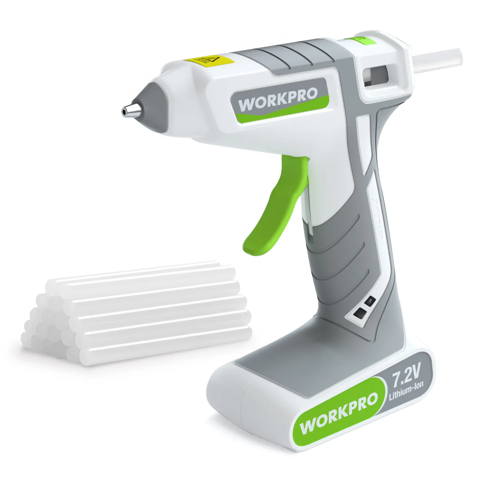#backtoschool WORKPRO 7.2V Cordless Hot Melt Glue Gun, Rechargeable Fast Preheating Glue Gun Kit with 20 Pc Premium Mini Glue Stick, Automatic-Power-Off Glue Gun for Art, Craft, Decoration, USB Type-C Cable Include