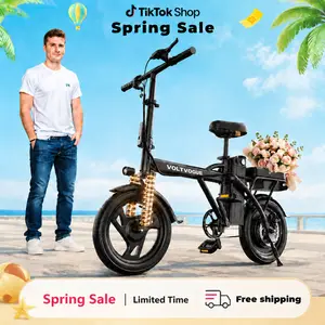 [Steven Exclusive]【VOLTVOGUE&HQYEX】 Electric Bike | 750W Peak Power | Top Speed 22 MPH | 14" Pneumatic Tires | 22–40 Mile Range | Dual Seat |  Height Adjustable Seat
