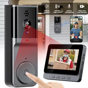 Wireless Security Doorbell Camera with Ring Chime PIR Motion Detection HD Night Vision Live View 2-Way Audio Instant Alerts and Cloud Storage
