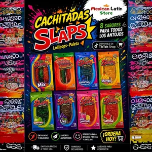 Pigui SLAPS 8 flavors Mix Tropical Tamarind, Mango, Watermelon  Green Apple Grape Pink Lemonade Doblex picosita Mexican Candy Lollipop