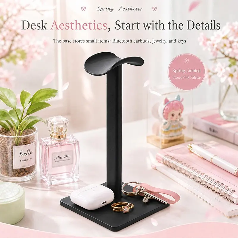 Earphone Stand Holder, Elegant Durable Earbud Support Bracket, Ideal for Home & Office Use, Secure Placement for Your Devices, Essential Accessory