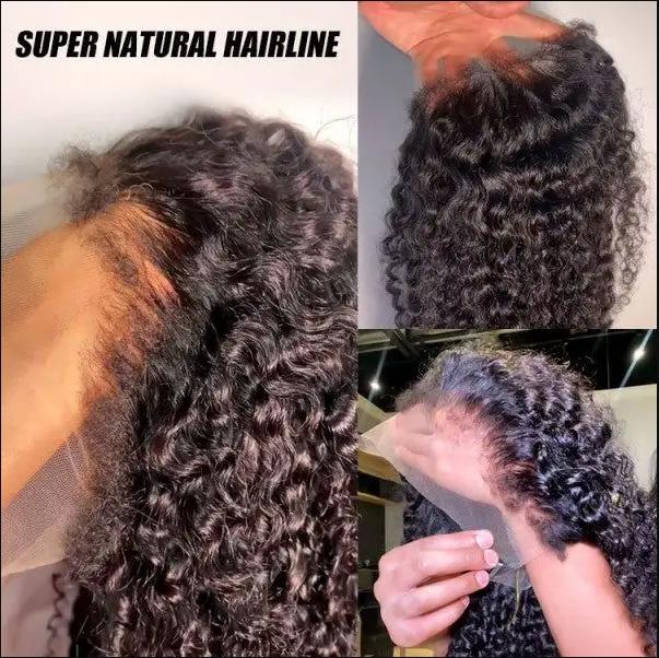 Bling Hair 13x4 Kinky Curly Wigs Human Hair Wigs Brazilian HD Lace Frontal Wig 13x4 HD Lace Front Human Hair Wig For Women