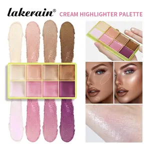 Matte Finish Cream to Powder Face Palette Blush Bronzer Highlighter, Blendable No Caking Lightweight Custom Shades, DIY Contour for Cheek Eye Forehead, Beginner Friendly Everyday Wear Soft Focus