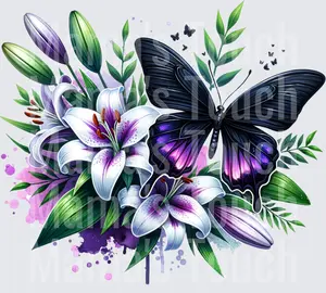 Purple Butterfly Lilies