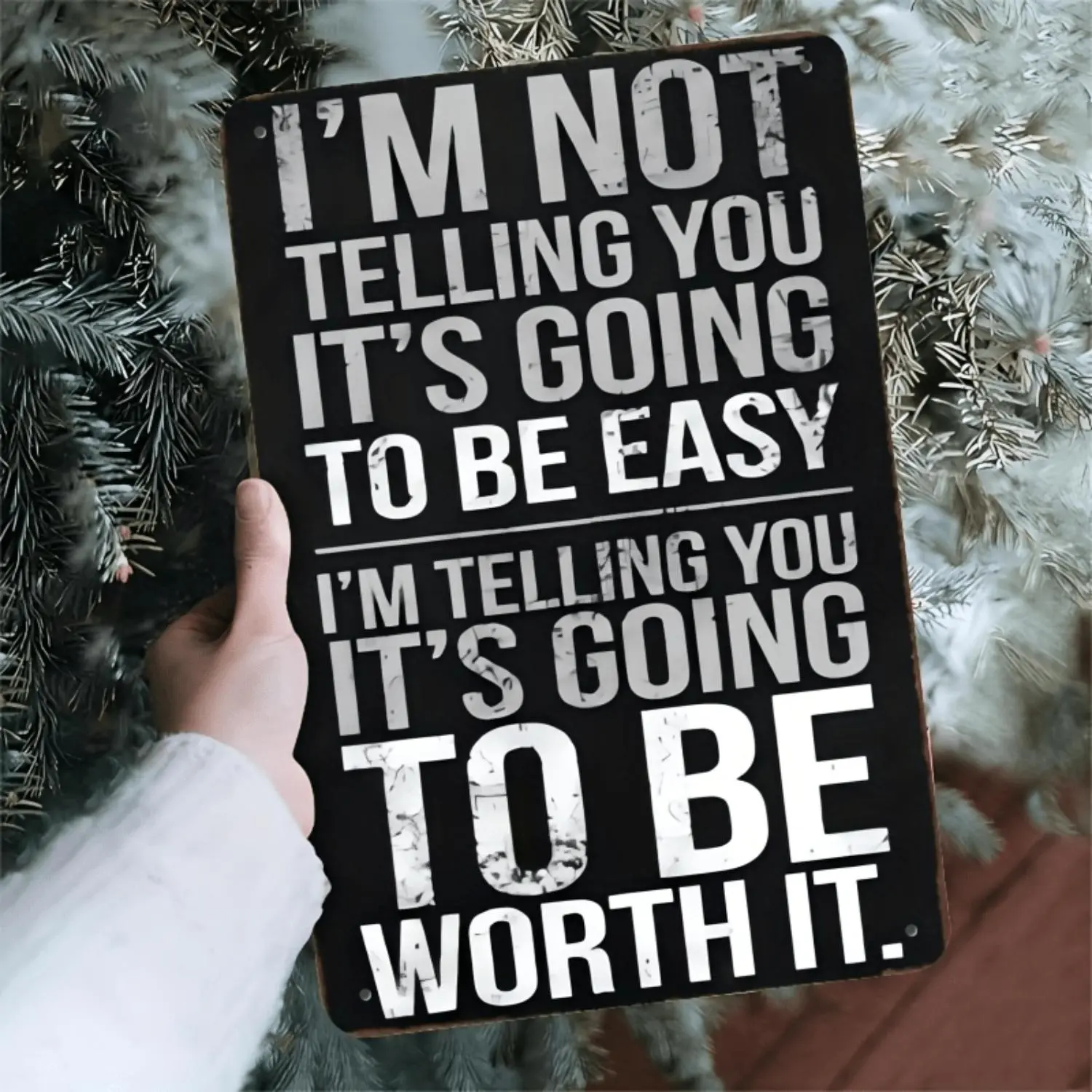 Inspirational Flat Artwork Featuring a Motivational Quote Emphasizing That Perseverance Is Worth the Effort