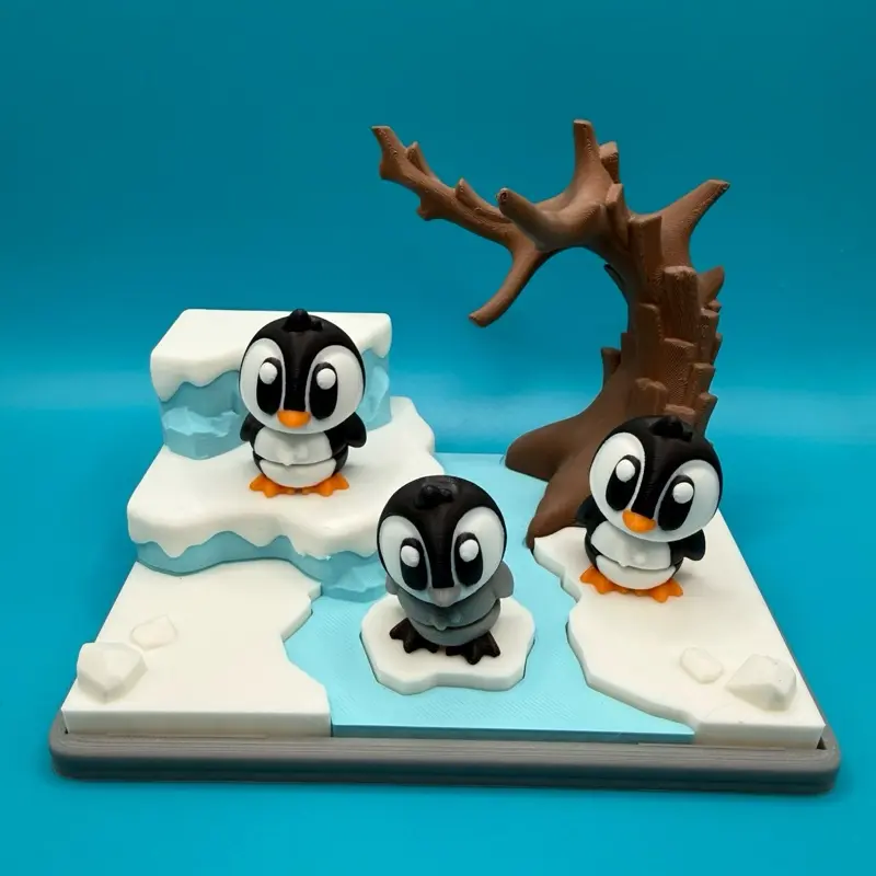 Penguin Iceberg Play Set - Includes 3 Penguin Figurines