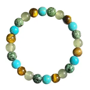 Money bracelet; with tiger's eye, lapis lazuli, turquoise; lucky bracelet; attracts wealth, abundance and prosperity