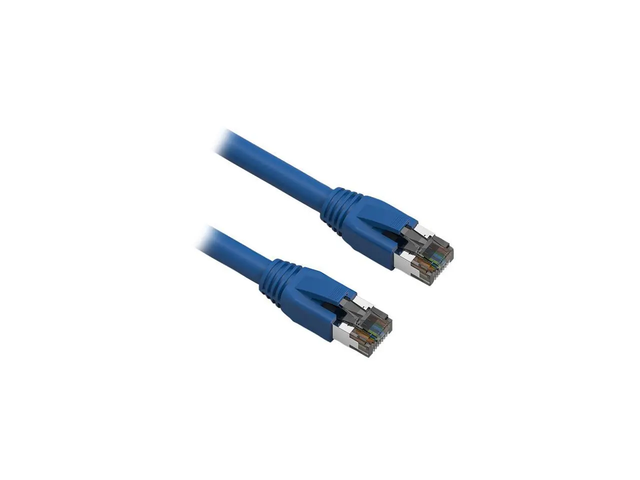 Nippon Labs Cat8 RJ45 0.5FT Ethernet Patch Internet Network LAN Cable, Indoor/Outdoor, 24AWG, Shielded Latest 40Gbps 2000Mhz, Weatherproof S/FTP for Router, PS4, PS5, Xbox, PoE, Switch, Modem (Blue)