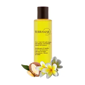 Terramar 3 en 1 Hair Oil with Argan, Macadamia - 98ml Scalp Growth Oil Strengthen Hair