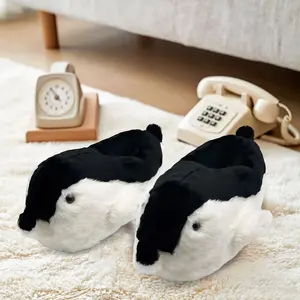 Lumubby Penguins Animal Slippers for Women and Men Super Soft Cotton Cartoon Design Cozy Warm Indoor Outdoor Home Bedroom House Slipper, Shoe, Footwear