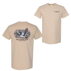 Southern Boy Outfitters Camo Mallard T-Shirt, Flying Duck Hunting Graphic Tee, Two-Sided Print, Outdoor Menswear Shirt gift boy friend
