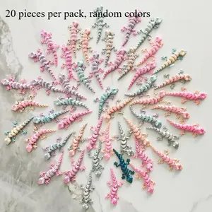 20 Pieces of 3D Printed Colorful Geckos, 9 cm Length, Made of PLA Material, Perfect for Christmas and Easter Decoration