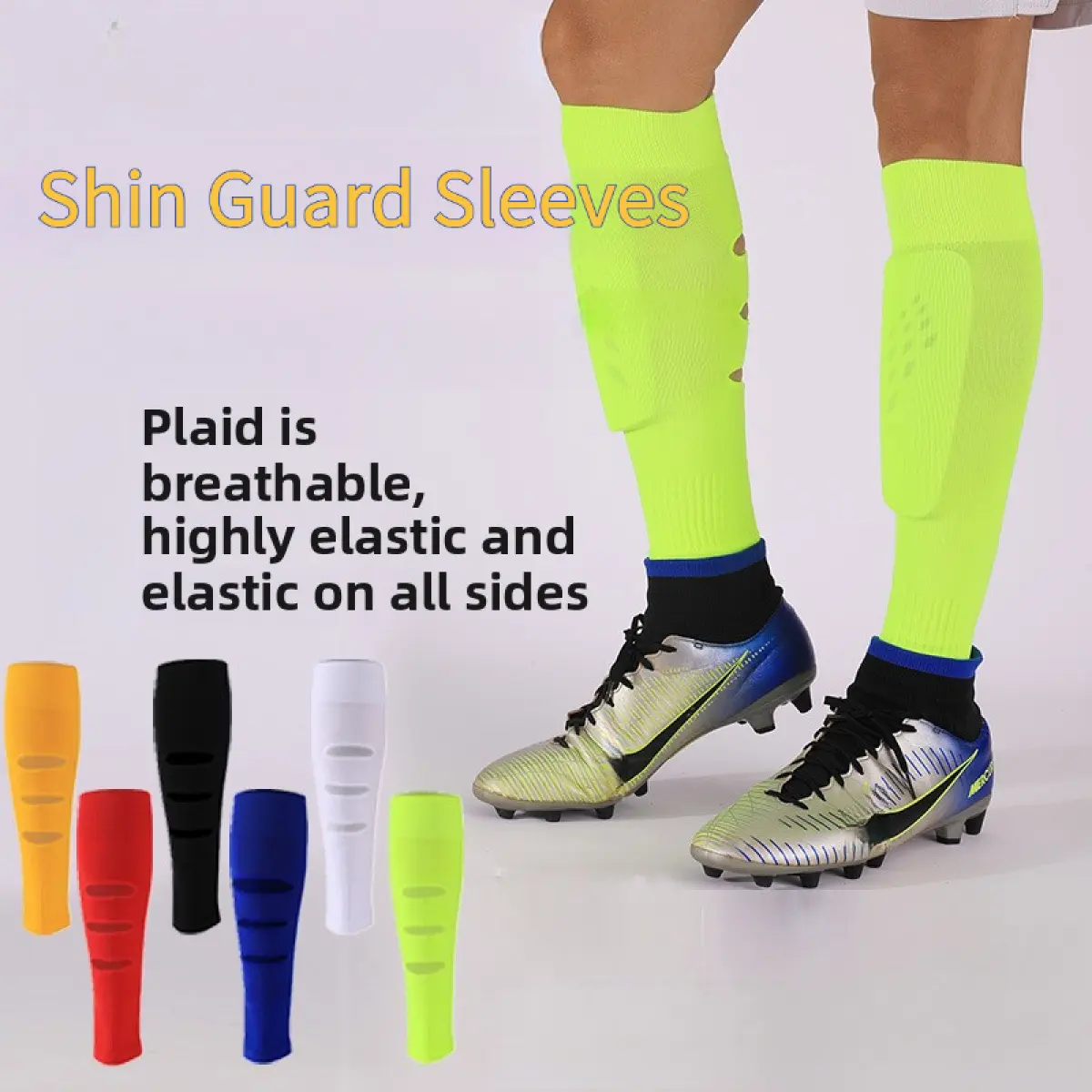 Fall/Winter New Arrivals Compression Football Sleeves Men's ⚡ |   Over-the-Calf Shin Guard Socks with Airflow Tech 🔥 |   Ventilated Leg Protection for Soccer & Training 🧦