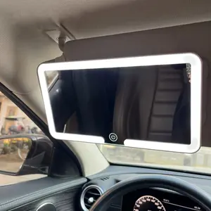 Car Sun Visor Vanity Mirror, USB Rechargeable 3 LED Lights, HD & Durable Makeup Mirror, Universal Cars Interior Accessories, Car Interior Accessories