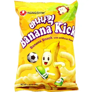 NONGSHIM Banana Kick Biscuit, 1.59 oz Ambient Snack Pack - Sweet Banana-Flavored, Creamy, Crispy Crunchy Pantry Snack for Adults, Snack Crispy Crunchy