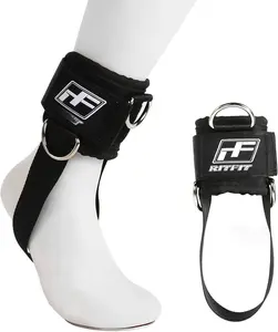 Kickback Ankle Straps Padded Ankle Strap for  Machine, Hook and Loop,Reinforced 3 D-Ring, Adjustable Comfort fit Neoprene -  Ankle Cuffs to Enhance Abs, Glute &  Workouts