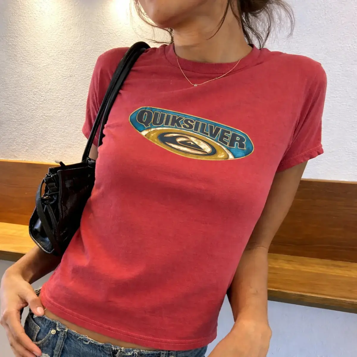 Surf Style Baby Tee, Ocean Graphic Shirt, Coastal Y2K Aesthetic Top, Soft Cotton Slim Fit Tee, Summer Trend Tee - TrendWear USA