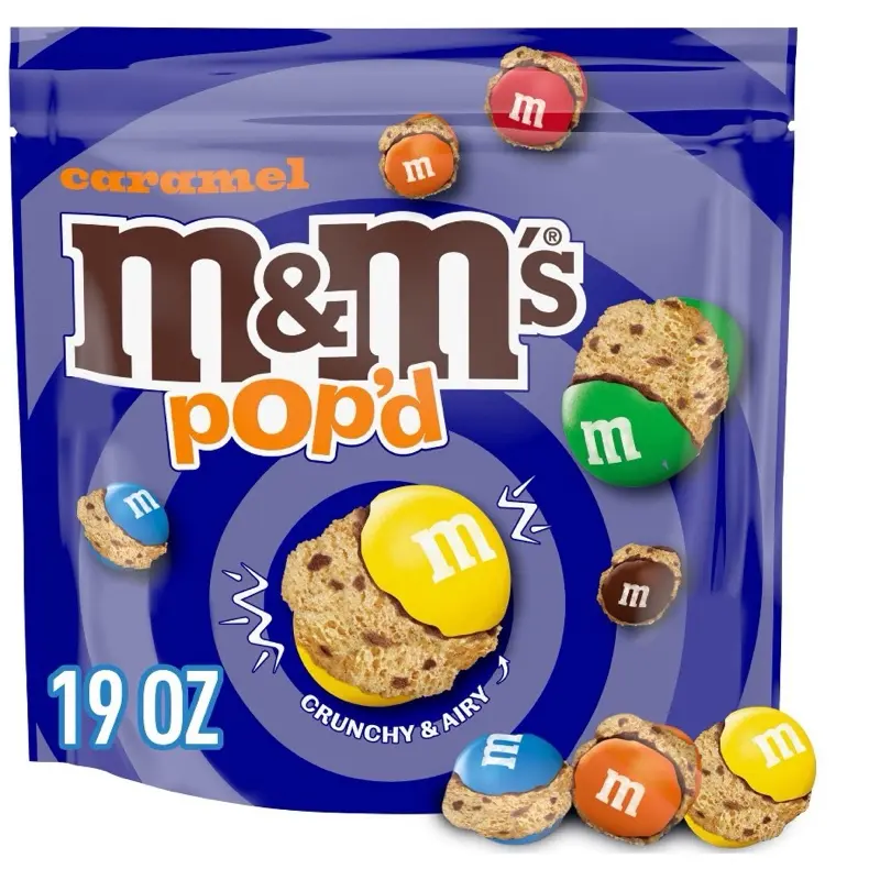 M&M'S Pop'd Caramel Chocolate Crunchy Candy, 19 oz.