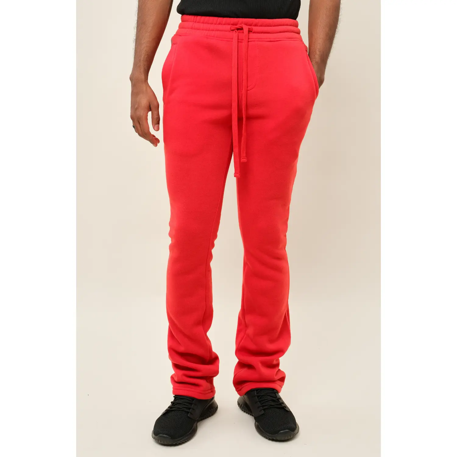 Flared Stacked Fleece Sweat Pants Menswear