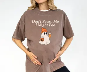 Funny Halloween Pregnant Ghost Unisex T-Shirt, Scary Pregnancy Tee, Maternity Halloween Costume, Fall Pregnant Shirt