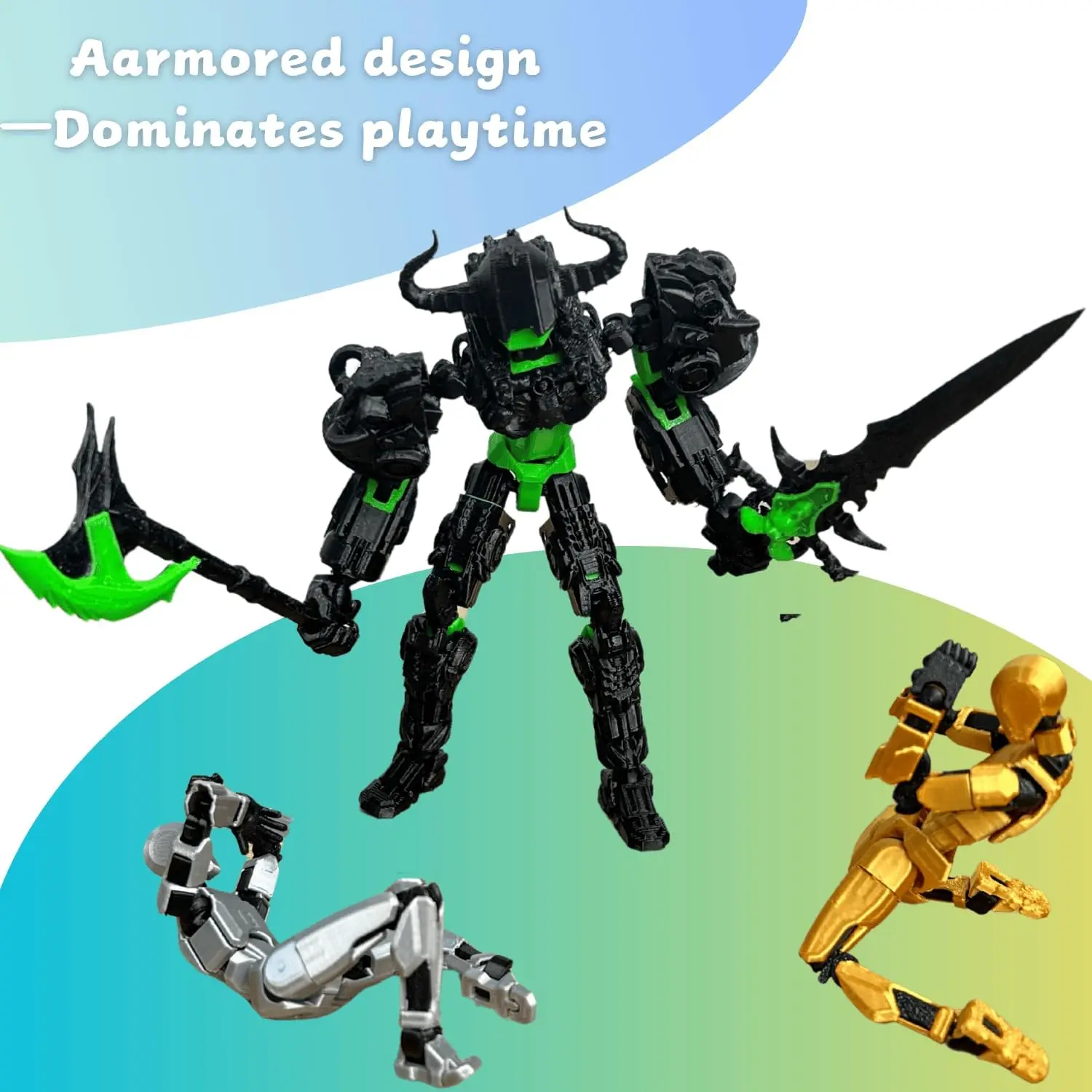 Titan 13 Action Figure,Assembly Completed 3D Printed T13 Multi-Jointed Movable Robot with Full Articulation Lucky13 Nova13 Dummy