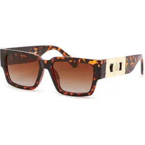 Retro Trendy Rectangle Polarized Sunglasses for Women Men,Classic Narrow Square Sun Glasses B0314
