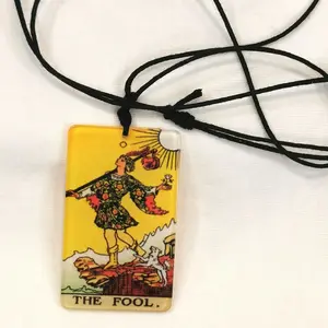 Mini Tarot card Acrylic Pendant Necklace