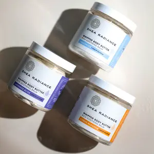 Shea Radiance Whipped Body Butter - Skin Soothing Balm w/ Oats & Rice Bran - Viral body butters - Unscented, Lavender & Citrus Blossom, 5oz