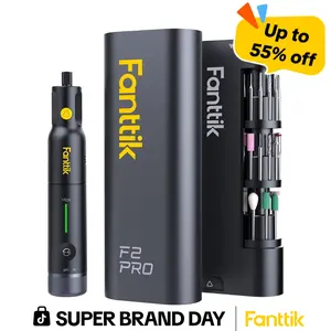 【FathersDayGift】Kit de Herramienta Rotativa Inalámbrica Fanttik F2 PRO / F2 Master 4V, Motor Magnético Potente, 5 Velocidades, 25,000 RPM, 55 Accesorios para Lijar, Pulir, Perforar, Tallar y Cortar, Incluye Brocas, para Impresora 3D y DIY