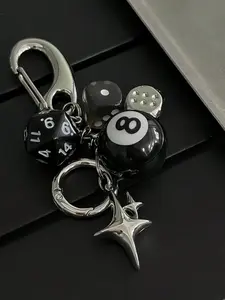 Dice & Ball Design Keychain, Cute Keychain for Car Keys for Women & Men, Fashion Accessories for Bag Decoration, Keychain Pendant
