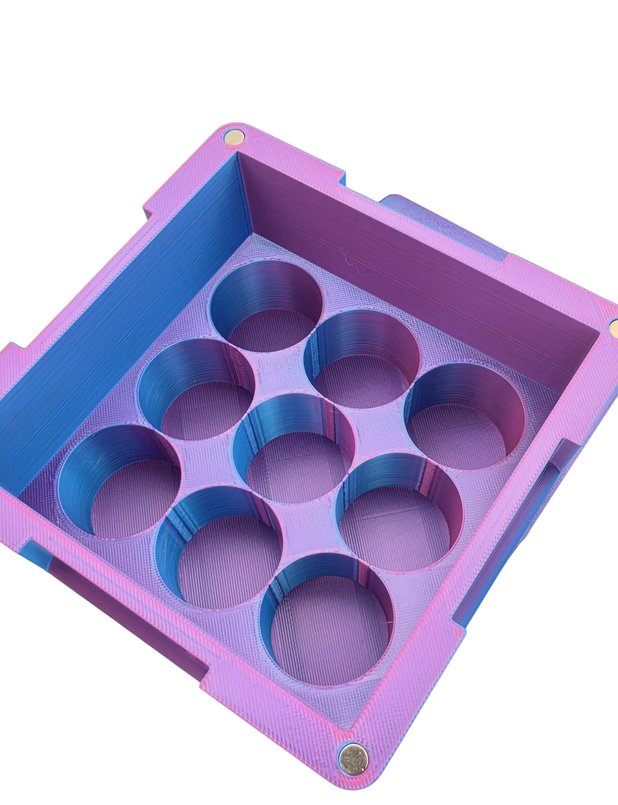 Traditional Compact & Sturdy Durable Plastic Magnetic Vial Storage Box - 9-Count, 30ml Apothecary Storage Box for Organizing Peptide, Insulin Vials with Lids