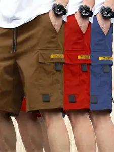 Men's Cargo Shorts - Casual Loose-Fitting Cool Knee-Length Straight-Leg, Adjustable Drawstring Closure, Multiple Pockets, Gray Khaki Blue Beige Menswear Bottoms, Knee-Length Men's Shorts
