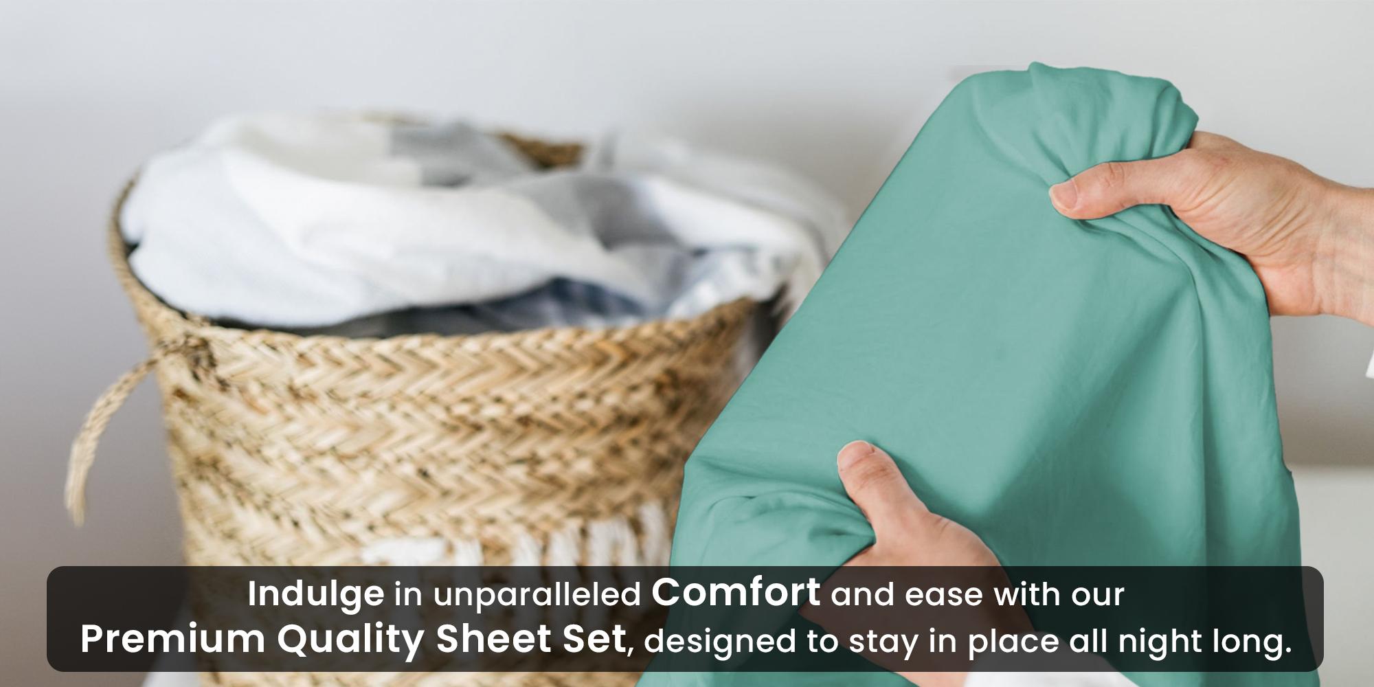 Hannah Bedding 4-Pc Solid Bed Sheet Set – Brushed Microfiber Luxury Bedding,16" Deep Pocket Fitted Sheets & Embroidered Pillowcases, Fade & Wrinkle Resistant, All-Season Soft & Cozy Sheets – Premium Quality Bedding Set Hannah Bedding 4-Pc Solid Bed Sheet Set – Brushed Microfiber Luxury Bedding,16" Deep Pocket Fitted Sheets & Embroidered Pillowcases, Fade & Wrinkle Resistant, All-Season Soft & Cozy Sheets – Premium Quality Bedding Set