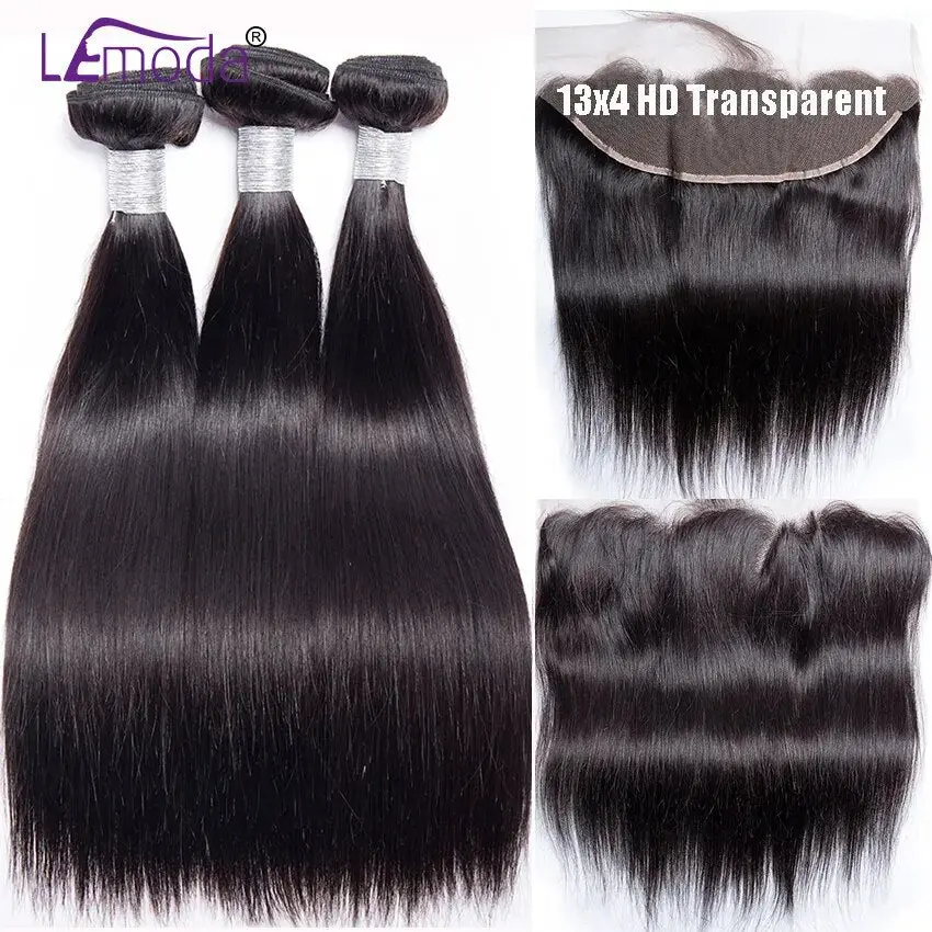 Straight Bundles with HD Transparent Lace Frontal