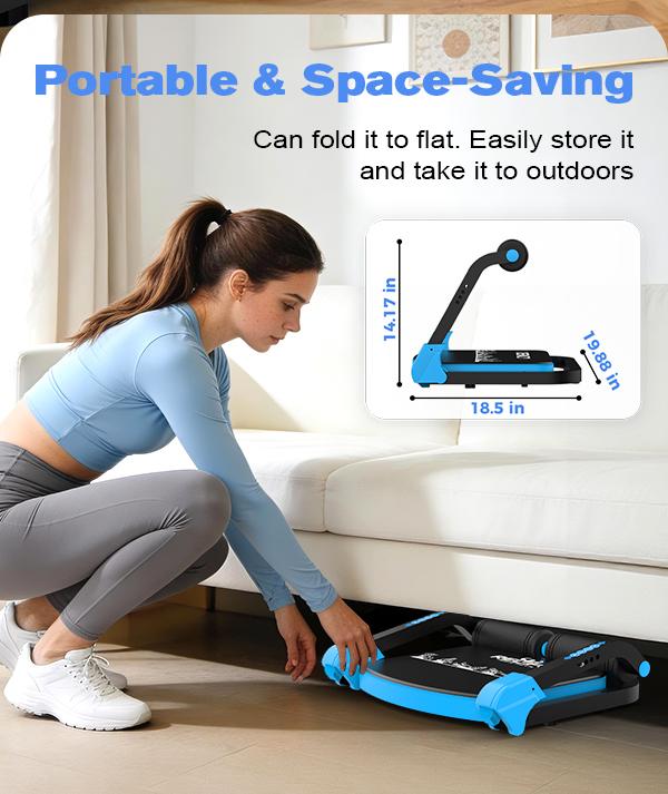 Relife Sports Blue Ab Crunch Machine-Core &Tummy Exercise Equipment, Sit-Up and Ab Curl Trainer with 330LB Capacity, ldeal for Home Gym,Core Strength & Muscle Toning