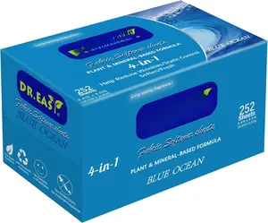 Dryer Sheets  Based Formula 252 Ct BLUE ,Softener sheets for Laundry Unscented No Dyes Reduce Static & Wrinkles Help Repel