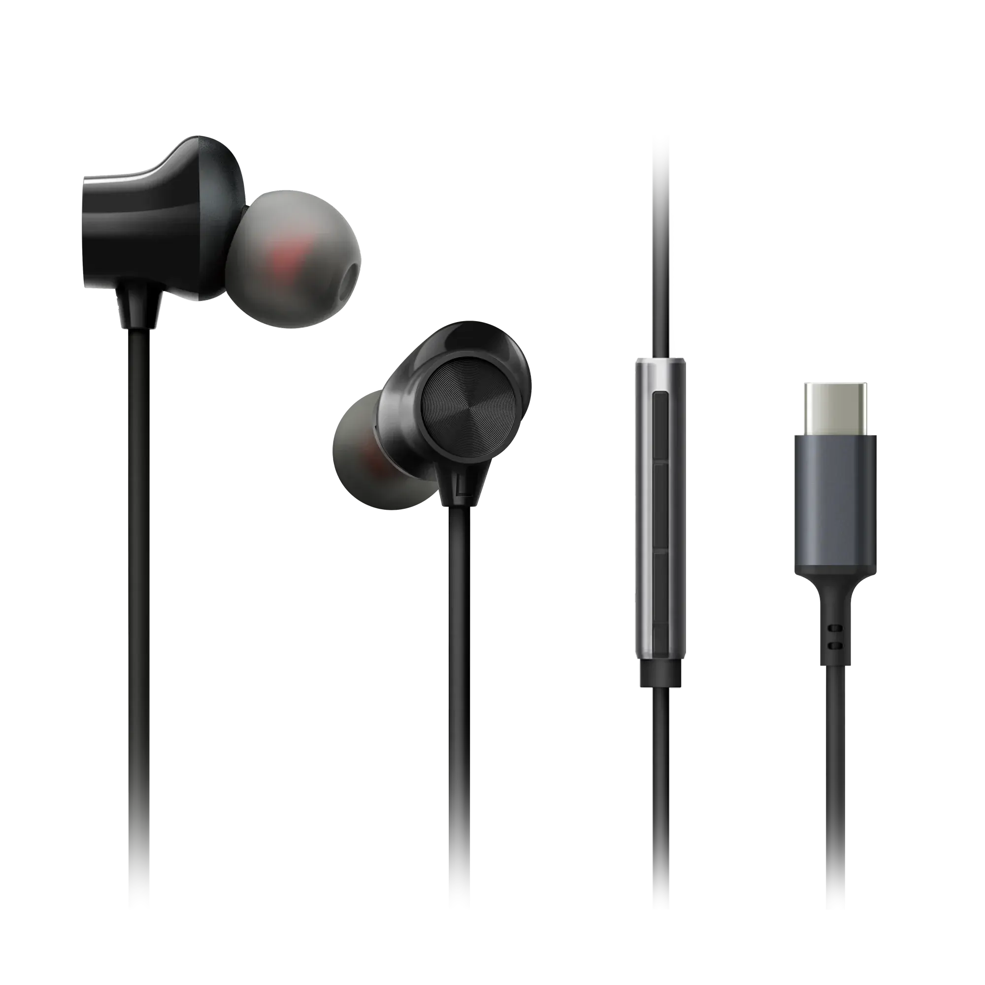 ErgoFit In-Ear Earbud Headphones with Microphone, USB-C Compatible