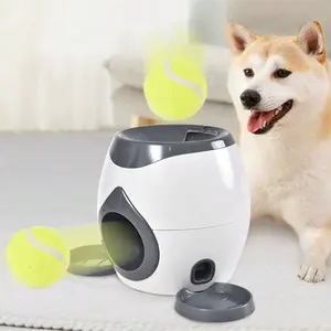 Pet Dog Tennis Machine Self-Play Toy, Automatic Treat Dispenser, Reward Machine, Feeder, Interactive Indoor Toy, Snack Machine, Ball Launcher, Interactive Training Ball