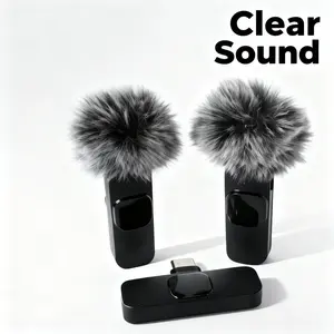 Professional Wireless Microphone for iPhone, iPad, Android Phone, Mini Microphone, Wireless Lapel Mic for Video Recording, Interview Podcast Vlog YouTube Tiktok for Content Creators