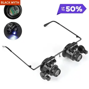 20x Head Mounted Magnifying Glass with LED Light, Jewelers Loupe Magnifying Glasses for Close Work/Electronics/Eyelash/Crafts/Jewelry/Repair,Blurred vision/detailed work/unclear vision