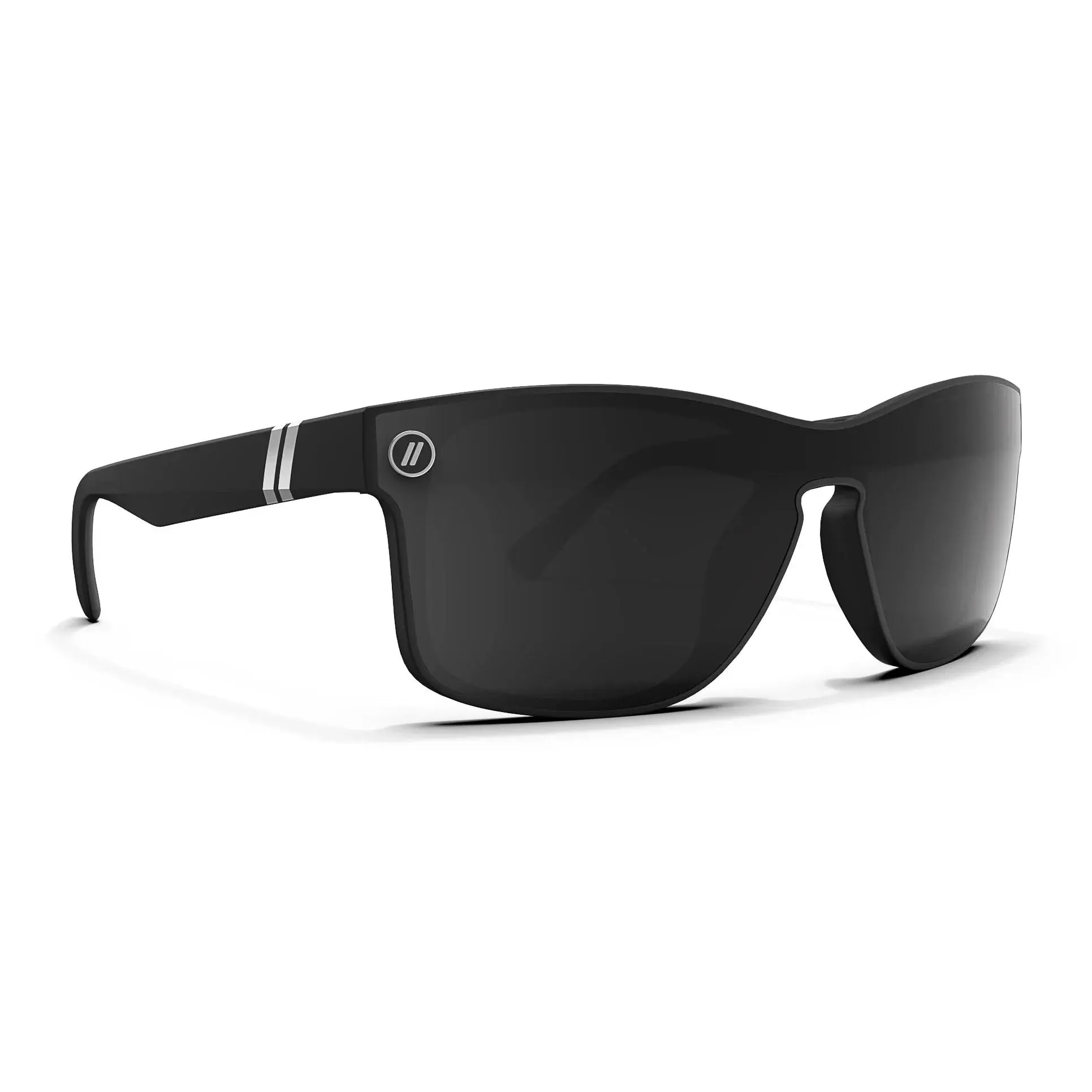 Blenders Eyewear Canyon X2 Matte Black Modern Full Rim Unisex Polarized Sunglasses - 28g Lightweight Wraparound, UV400 PC Smoke Lenses, Scratch-Resistant Lenses Stay Fresh, Superior Clarity, Bold Fashion Eyewear, Microfiber Pouch