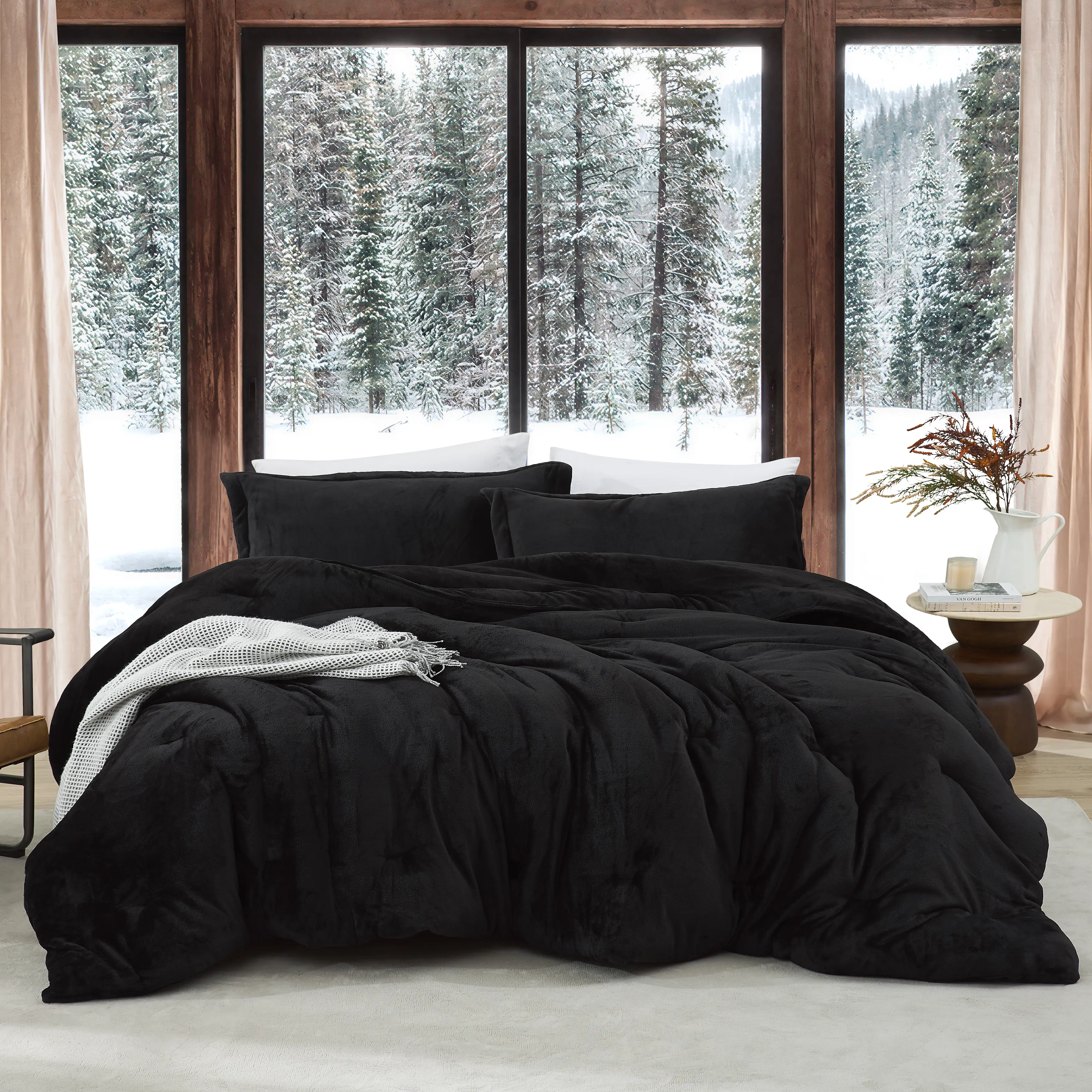 Thicker Than Thick - Coma Inducer Oversized Comforter Set - Standard Plush Filling - Real Black