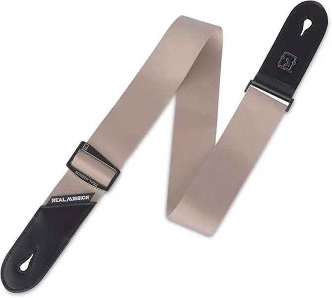 Acoustic Guitar Strap - Nylon Grey Bass&Electric Guitar Strap, Adjustable Length Guitar Accessory for Adult and Children