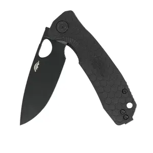 Medium Drop Point Knife - 8Cr13MoV Steel - Black Blade