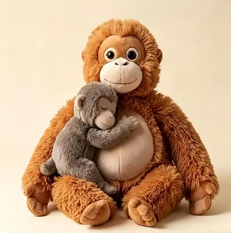 The Perfect Cuddle Buddy Ultra Soft Huggable Monkey with Little Buddy for Extra Snuggles Safe & Durable Emotional Support Easy to Clean