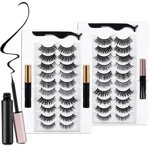 20 Styles Magnetic Lashes  3D 5D Lash Kit + Glue & Tweezers Set